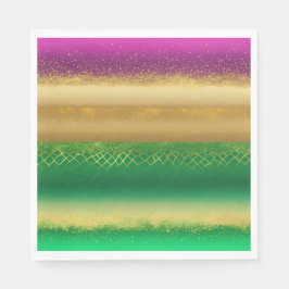 "Regal Elegance: Green & Gold Paper"? Serviette