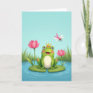 Regal Frosch Vatertag Kunstkarte Karte