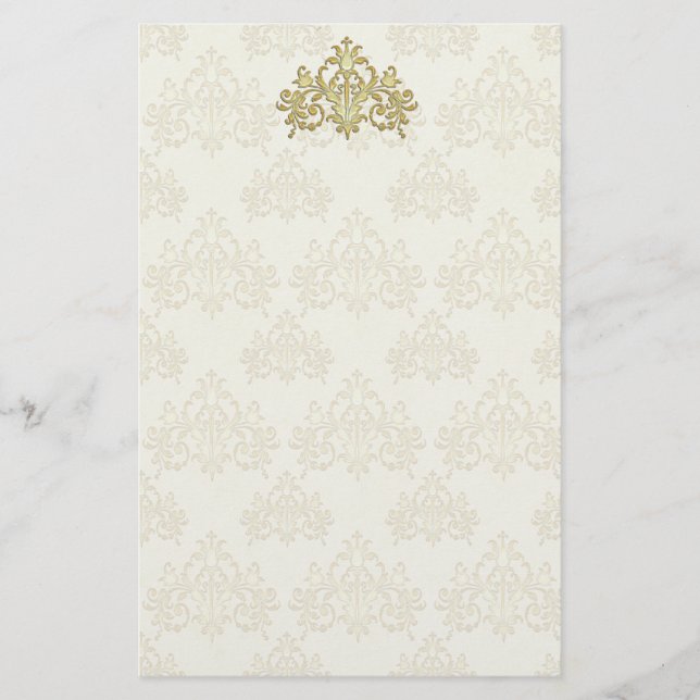 Regal Gold Damask Briefpapier (Vorderseite)