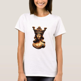 Regal Golden Queen Bust mit Verzierter Krone T-Shirt
