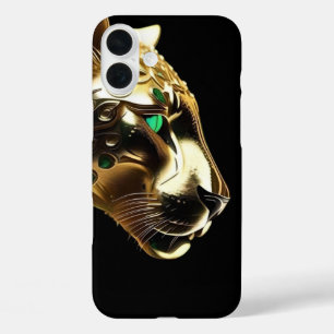 Regal Grace: Der mit Smaragden geschmückte Goldjag iPhone 16 Plus Hülle
