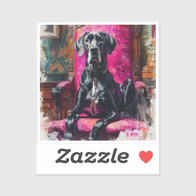 Regal Great Dane Aufkleber (Blatt)