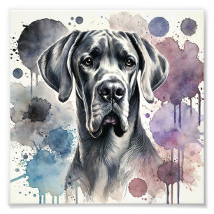 Regal Great Dane Wasserfarbe Print Fotodruck