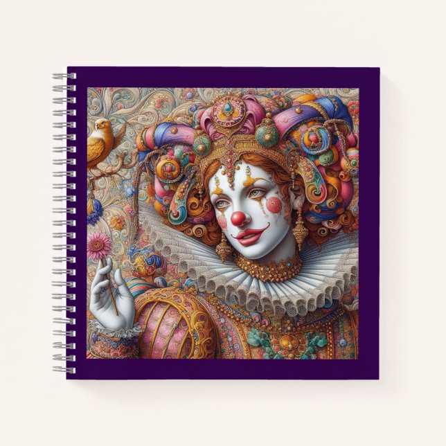 "Regal Harlequin Dreams - Fantasy Notebook" Notizbuch (Vorderseite)