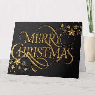 Regal Holiday – Luxury Gold Foil Christmas Card  Karte