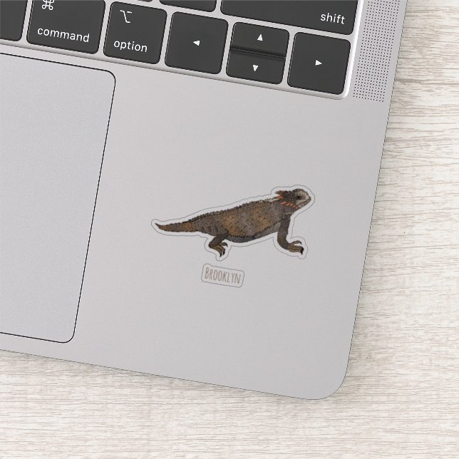 Regal-Horned-Eidechsen-Cartoon Aufkleber (Ausschnitt)