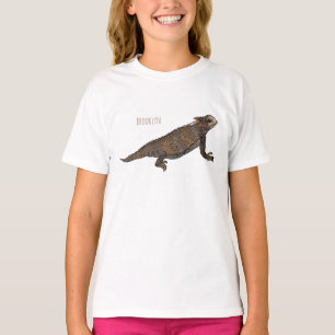 Regal-Horned-Eidechsen-Cartoon T-Shirt