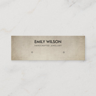 REGAL IMITATS GOLD BROWN STUD EARRING DISPLAY LOGO MINI VISITENKARTE