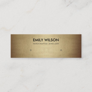 REGAL IMITATS GOLD COPPER STUD EARRING DISPLAY LOG MINI VISITENKARTE