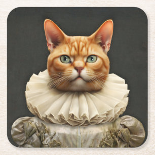 Regal Katze Rechteckiger Pappuntersetzer