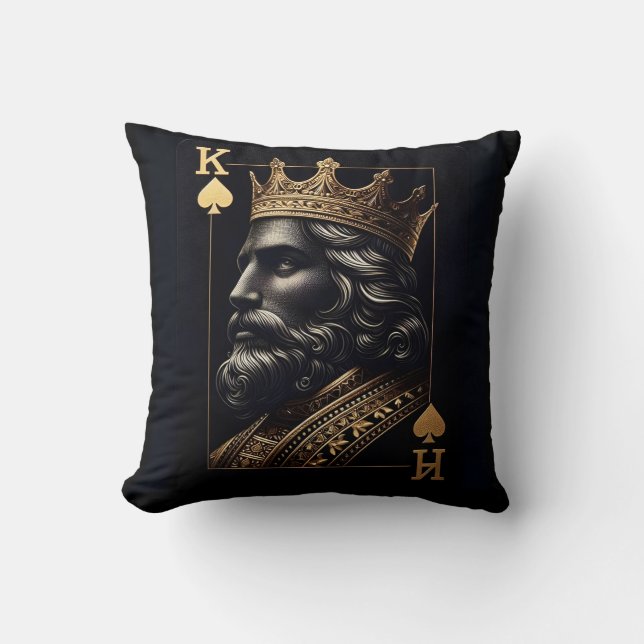 Regal King of Spades Kissen (Vorderseite)