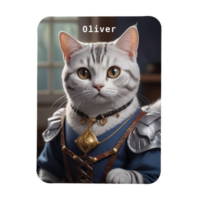 Regal Knight American Shorthair Cat Majestic Magnet (Vertikal)