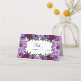 Regal Lila Floral Wedding Platzkarte