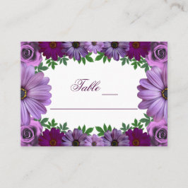 Regal Lila Floral Wedding Platzkarte