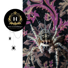 Regal Lila Vintage florale Crowned Spider Art Seidenpapier