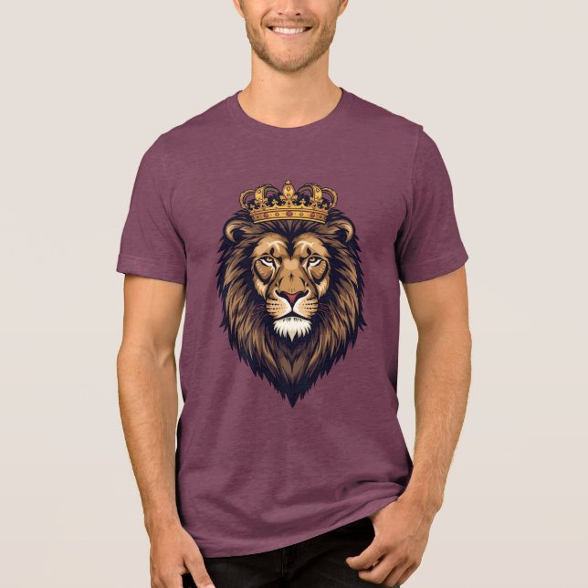 Regal Lion Crown Emblem Tri-Blend Shirt (Vorderseite)