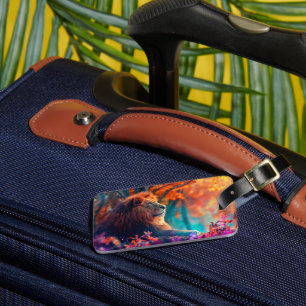 Regal Lion im verzauberten Walddesign Gepäckanhänger