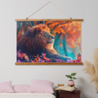 Regal Lion im verzauberten Walddesign