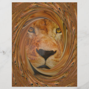 Regal Lion's Face Whirl Artwork-Musterdesign