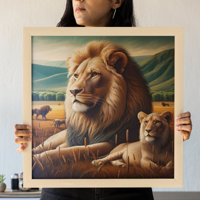 Regal Lions Roaming Poster (Von Creator hochgeladen)