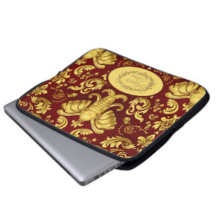 Regal Mara Majesty: Personalized Asante Sana Gold Laptopschutzhülle