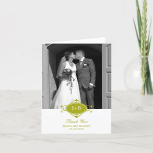 Regal Monogram Dankeschön-Karte Dankeskarte