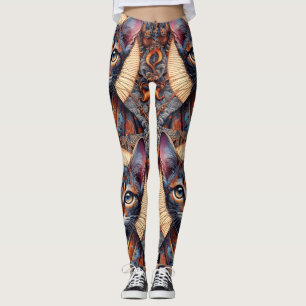 Regal Mythic verzierte Fantasy-Katzen-Planer Leggings