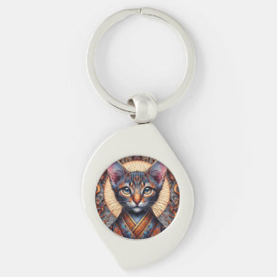 Regal Mythic verzierte Fantasy-Katzen-Planer Schlüsselanhänger