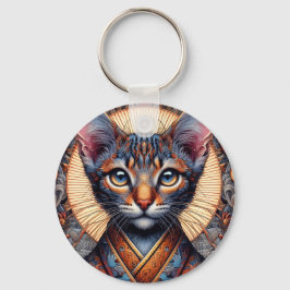 Regal Mythic verzierte Fantasy-Katzen-Planer Schlüsselanhänger