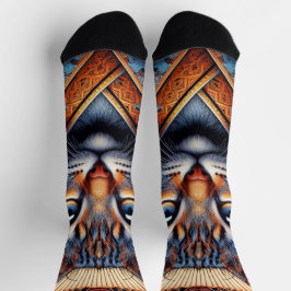 Regal Mythic verzierte Fantasy-Katzen-Planer Socken