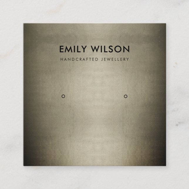 REGAL PALE GOLD SILVER STUDIE ERRING DISPLAY LOGO QUADRATISCHE VISITENKARTE (Vorderseite)