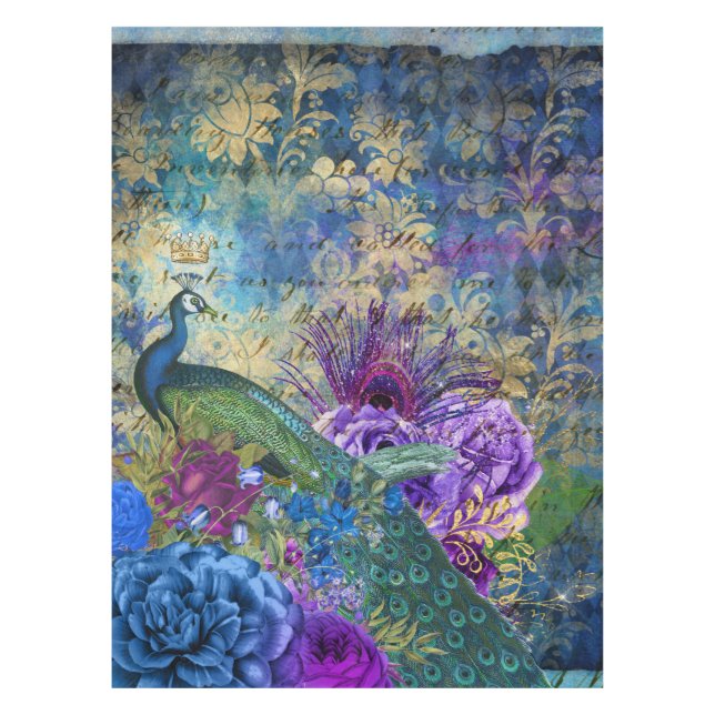 Regal Peacocks Peacock Tablecloth Tischdecke (Vorderseite)