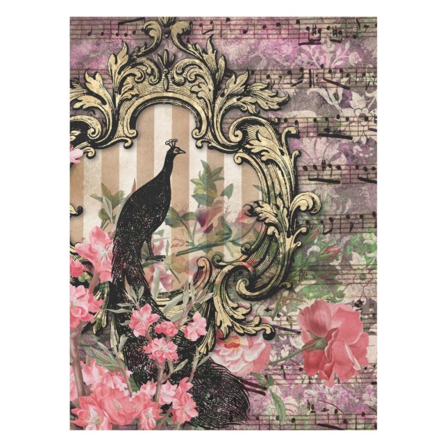 Regal Peacocks Peacock Tablecloth Tischdecke (Vorderseite)
