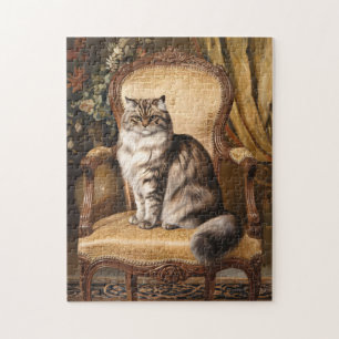 Regal Persian Cat Vintag Style Malerei Puzzle