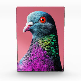 Regal Pigeon Majesty Vivid Realistisches Vogelport Fotoblock