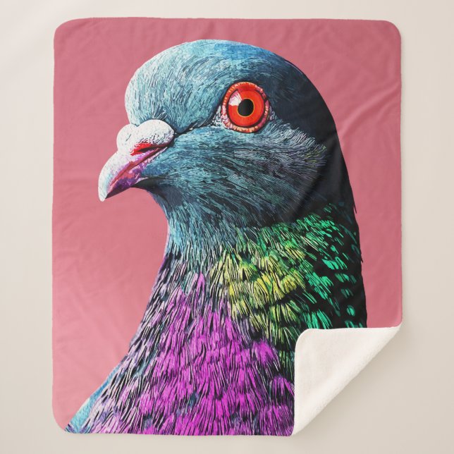 Regal Pigeon Majesty Vivid Realistisches Vogelport Sherpadecke (Vorderseite)