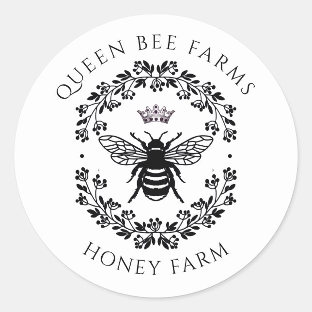 Regal Queen Bee Honey Farm Beekeeper Sticker (Vorderseite)