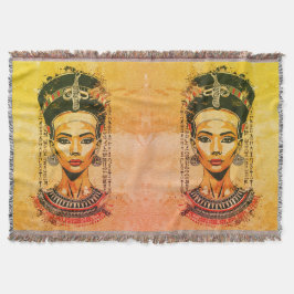 Regal Queen of Egypt - Moderne Neo-Pharao Art Decke