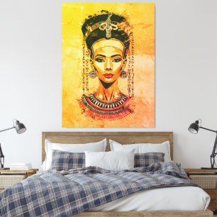 Regal Queen of Egypt - Moderne Neo-Pharao Art Leinwanddruck