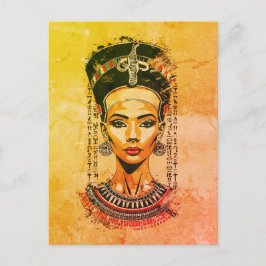 Regal Queen of Egypt - Moderne Neo-Pharao Art Postkarte