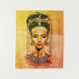 Regal Queen of Egypt - Moderne Neo-Pharao Art Wandteppich