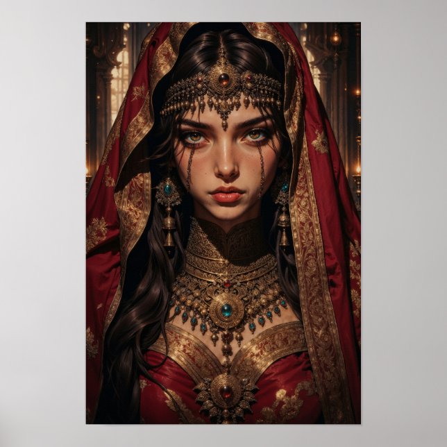 Regal Queen of Shadows Wall Art Poster (Vorne)