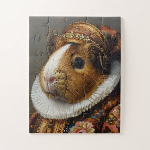 Regal Renaissance Guinea Pig Portrait Puzzle