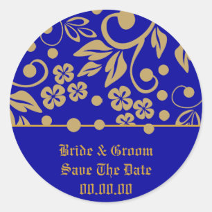 Regal Save the Date Wedding Stickers