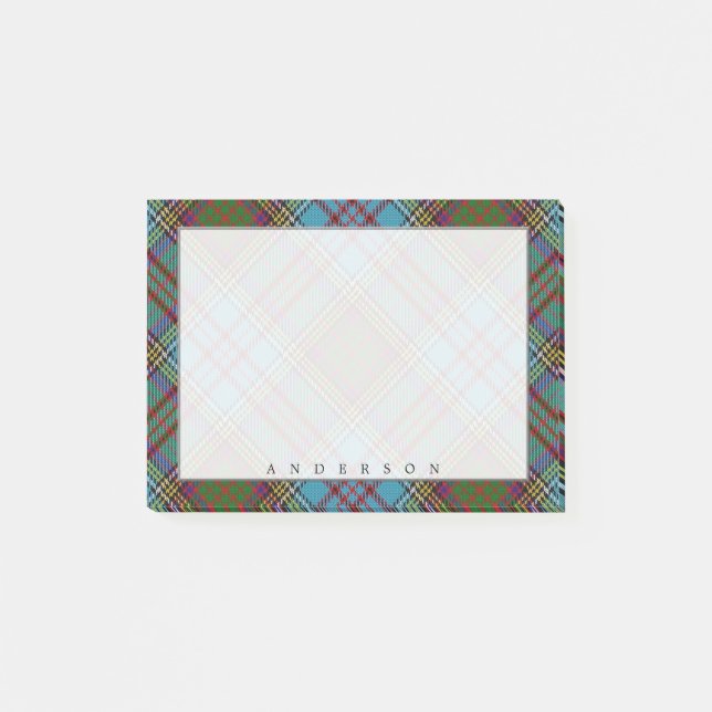 Regal Scottish Clan Anderson Tartan Post-it Klebezettel (Vorderseite)