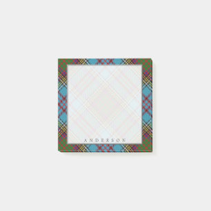 Regal Scottish Clan Anderson Tartan Post-it Klebezettel