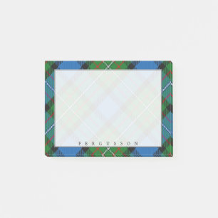 Regal Scottish Clan Fergusson Tartan Post-it Klebezettel