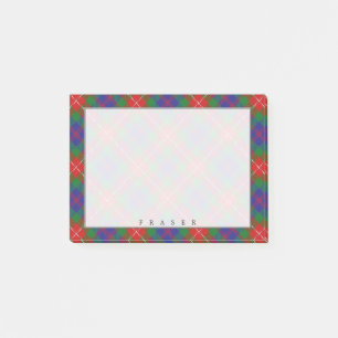 Regal Scottish Clan Fraser von Lovat Tartan Post-it Klebezettel