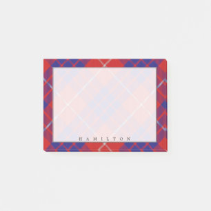 Regal Scottish Clan Hamilton Tartan Post-it Klebezettel