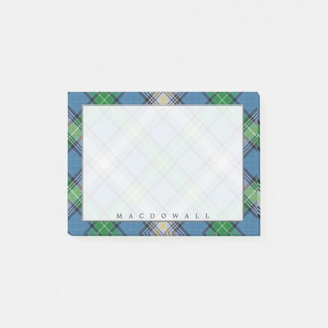 Regal Scottish Clan MacDowall Tartan Post-it Klebezettel (Vorderseite)